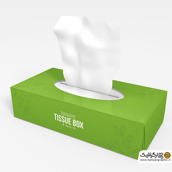 دانلود موکاپ جعبه دستمال کاغذی