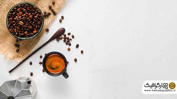 بکگراند ماگ و قهوه