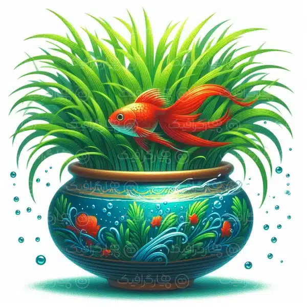 تصویر سبزه نوروز و ماهی عید