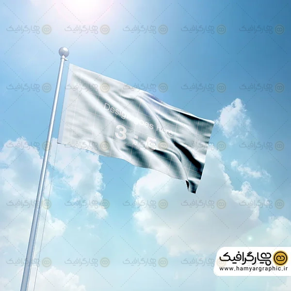 دانلود موکاپ پرچم