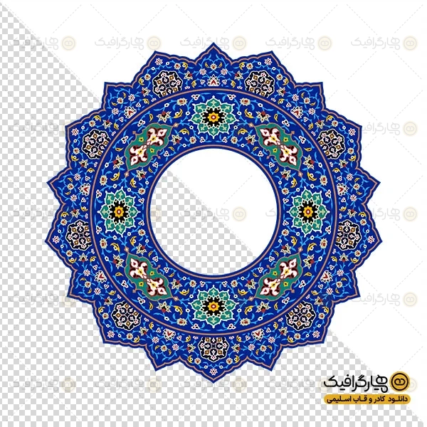 تصویر کاشی دایره ای سنتی