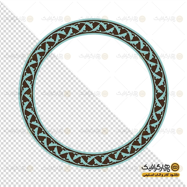 تصویر کاشی گرد ایرانی با کیفیت بالا