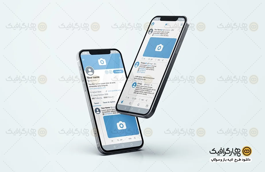 موکاپ نمایش اپلیکیشن موبایل