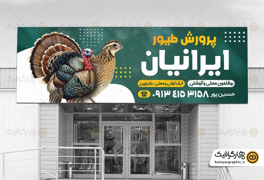 طرح بنر پرورش مرغ و طیور