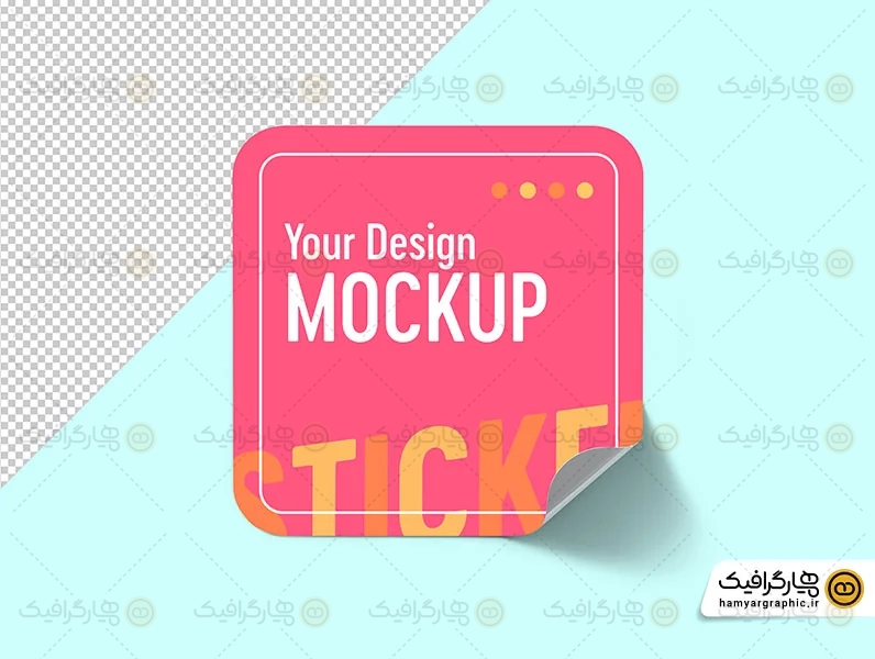 دانلود موکاپ برچسب