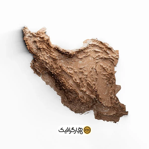 دانلود تصویر سه بعدی از ایران کویر