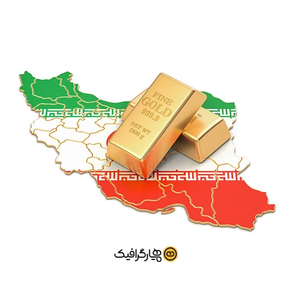دانلود تصویر سه بعدی از طرح طلا ایران