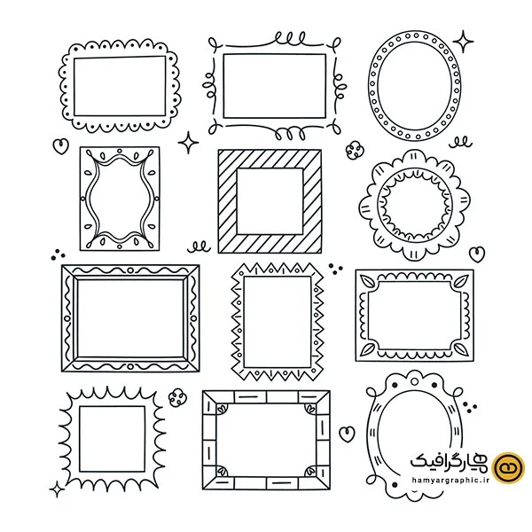دانلود طرح لایه باز قاب و حاشیه
