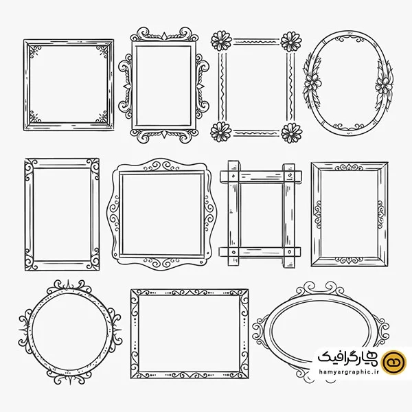 دانلود مجموعه زیبا قاب و حاشیه
