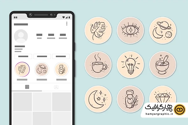 دانلود کاور هایلایت اینستاگرام فانتزی