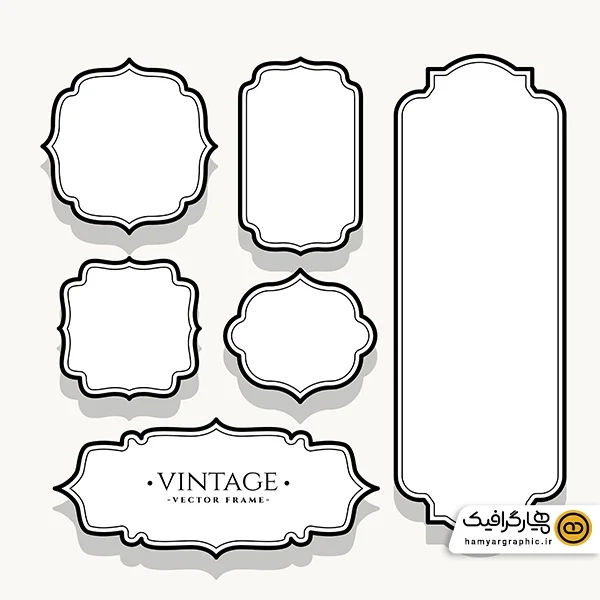 دانلود وکتور قاب و فریم ساده