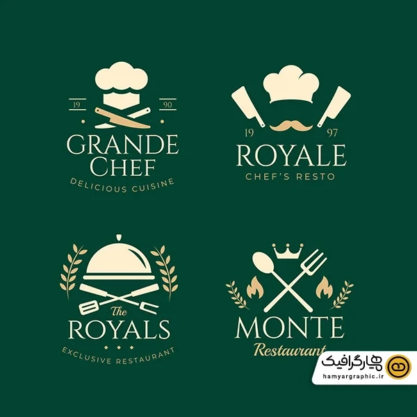 دانلود وکتور با کیفیت لوگو رستوران