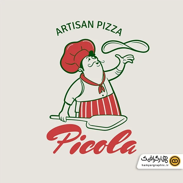 دانلود وکتور زیبا لوگو پیتزا فست فود