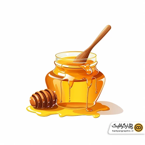 دانلود وکتور شیشه زنبور عسل