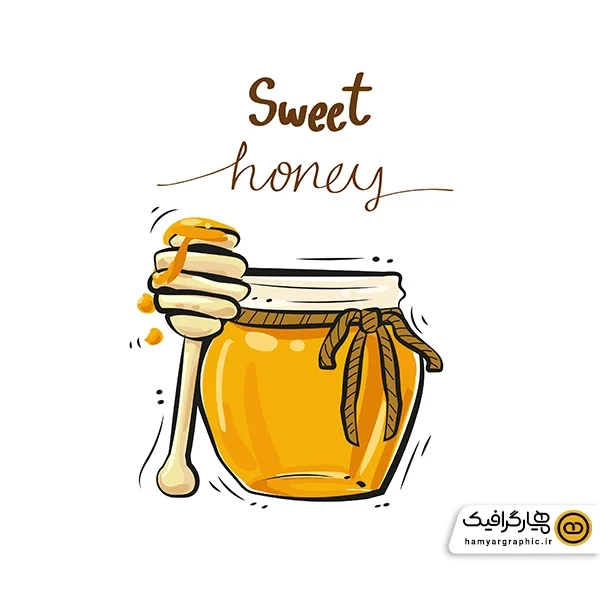 دانلود وکتور شیشه عسل