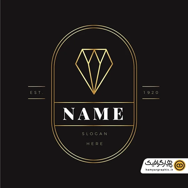 وکتور لوگو لایه باز برای طلا و جواهر