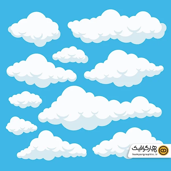 دانلود مجموعه وکتور زیبا ابر
