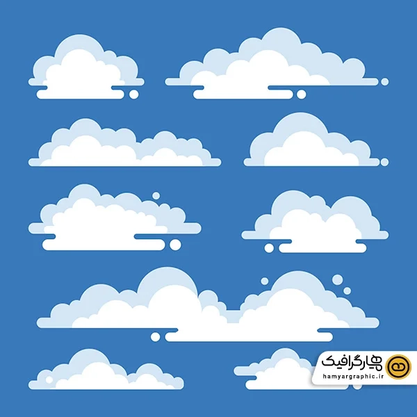 دانلود مجموعه وکتور فانتزی ابر