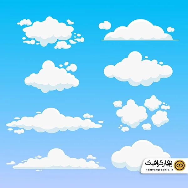 دانلود فانتزی مجموعه وکتور ابر