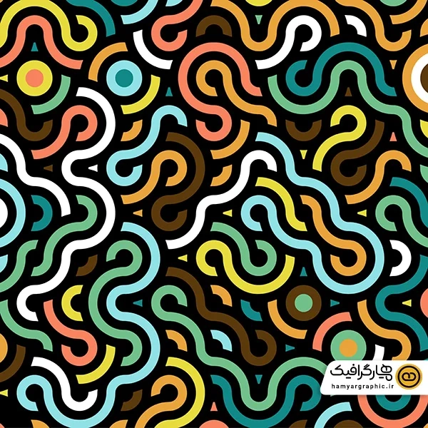 دانلود وکتور پترن رنگی