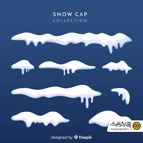 دانلود وکتور برف زمستان زیبا