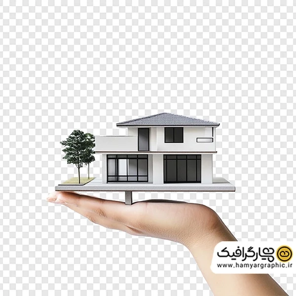 تصویر استوک خانه مدرن سه بعدی