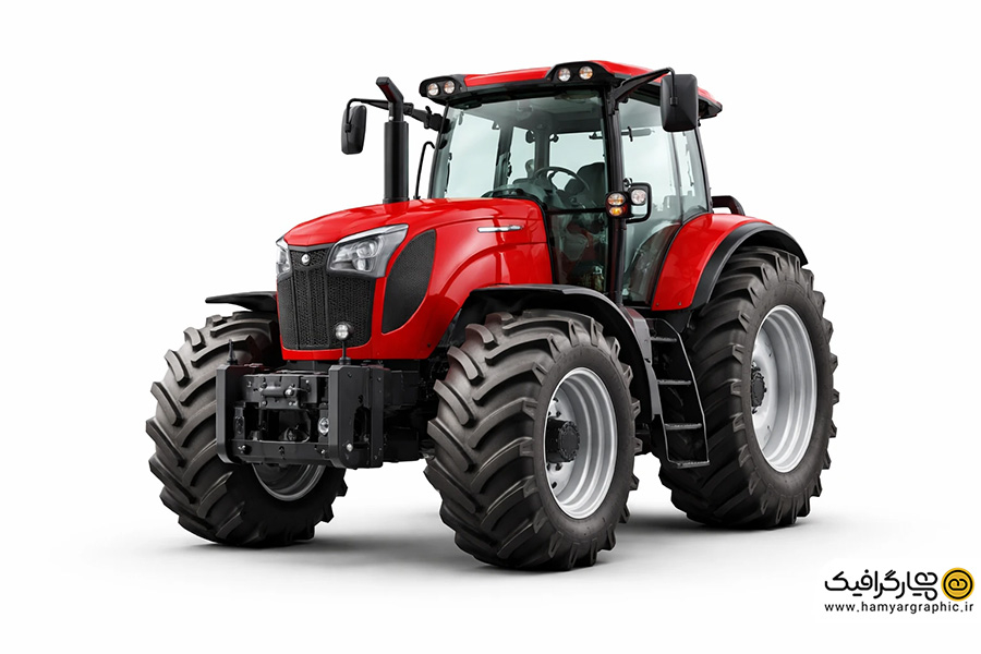 تصویر استوک تراکتور سه رخ از جلو