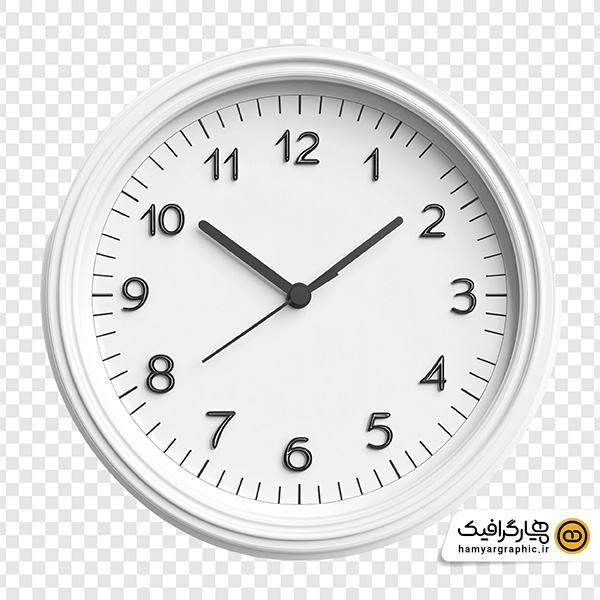 تصویر استوک با کیفیت ساعت دیواری سفید