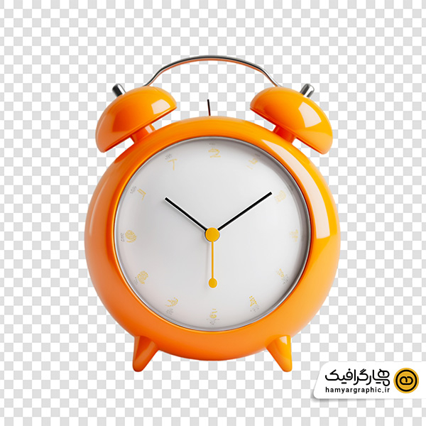 تصویر استوک ساعت رو میزی نارنجی