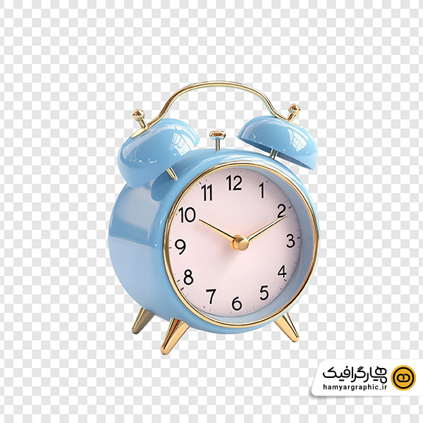 تصویر استوک با کیفیت ساعت رو میزی آبی