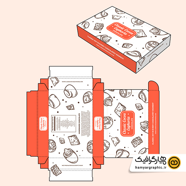 طرح وکتور قالب بسته‌ بندی سیب‌ زمینی سرخ‌ شده