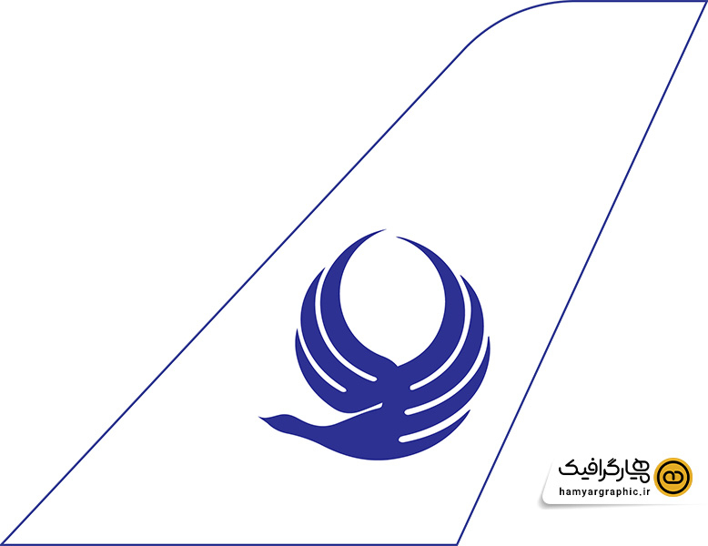 طرح لایه باز لوگو و دم هواپیمایی اسمان|aseman