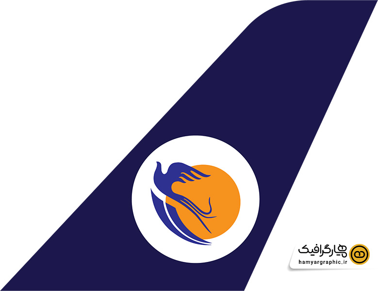طرح لایه باز لوگو و دم هواپیمایی کاسپین|caspian