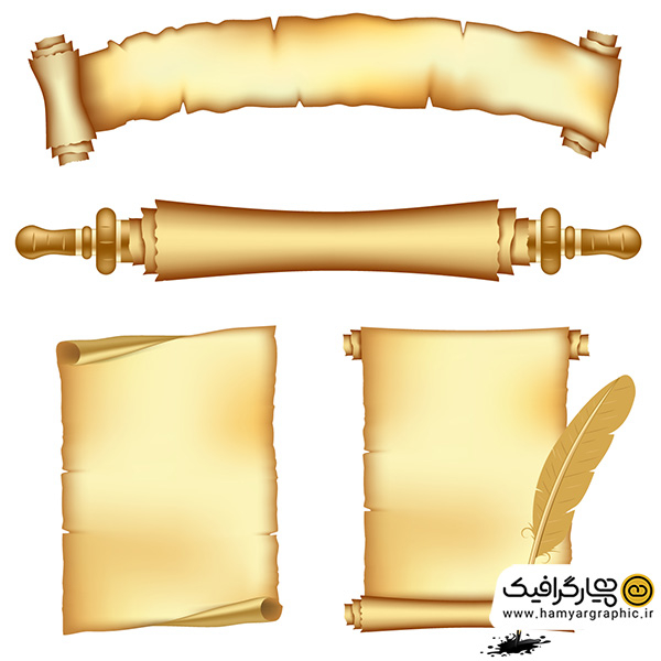 مجموعه وکتور کاغذ قدیمی