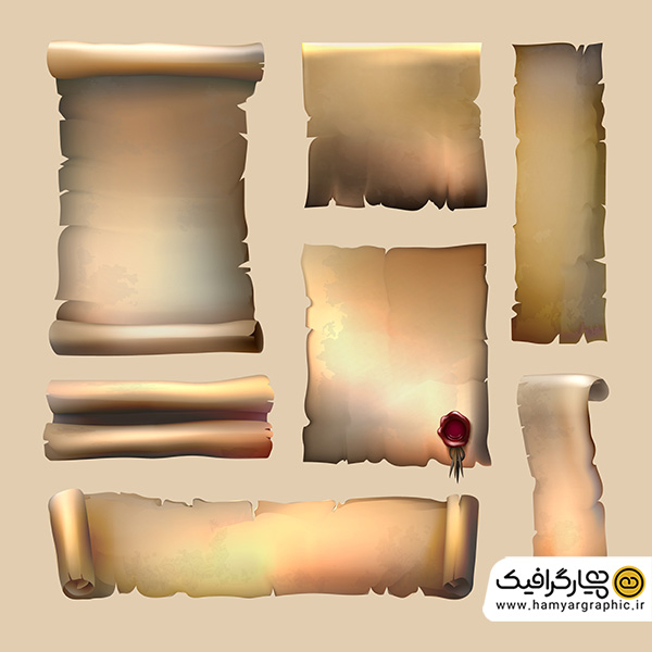 مجموعه وکتور نامه قدیمی